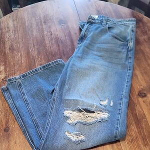 Fashion Nova Womens Light Blue Relaxed Jeans